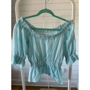 Intermix‎ off shoulder peasant summer top size small